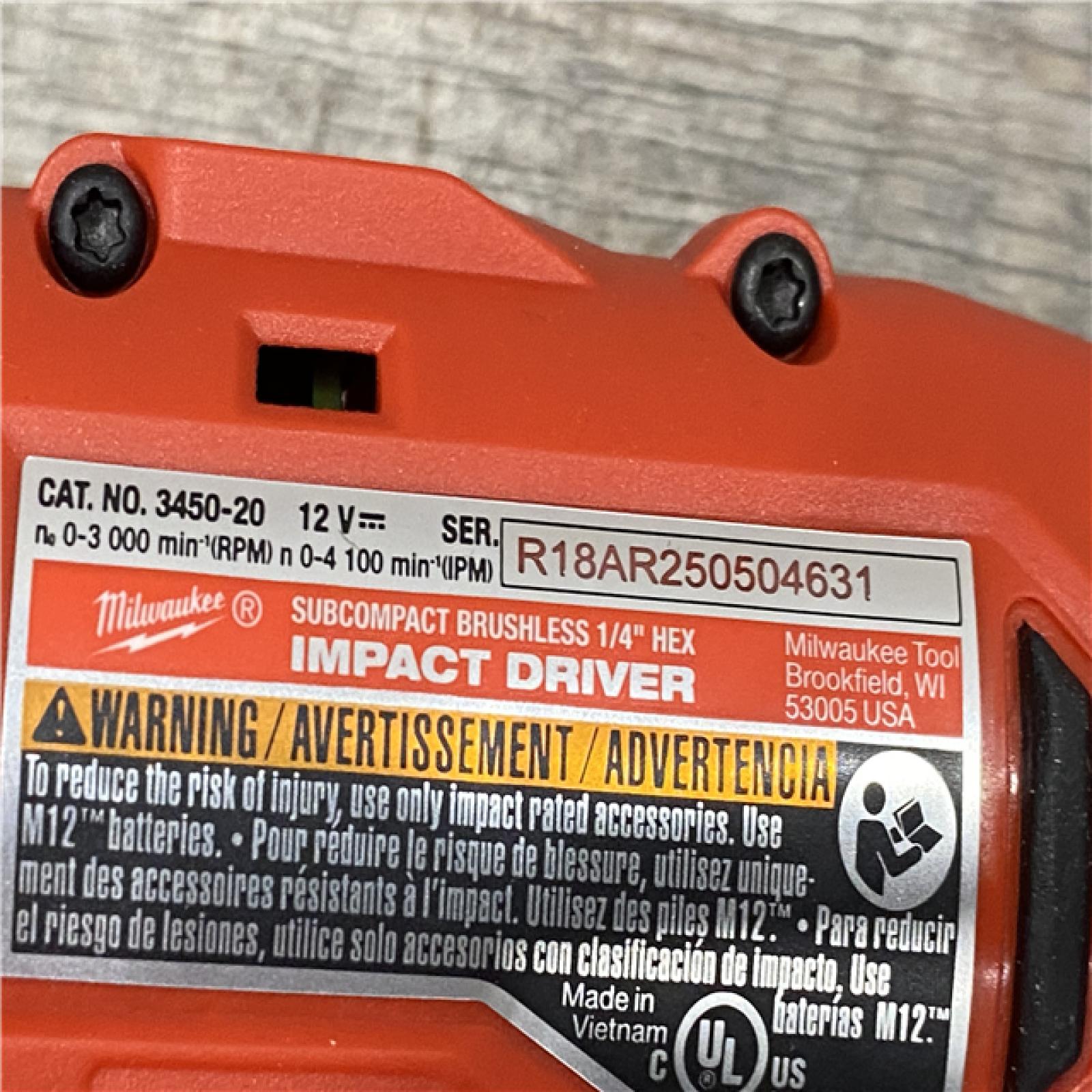 AS-IS Milwaukee 12-Volt Lithium-Ion Brushless Cordless Subcompact Drill and Impact Driver Combo Kit