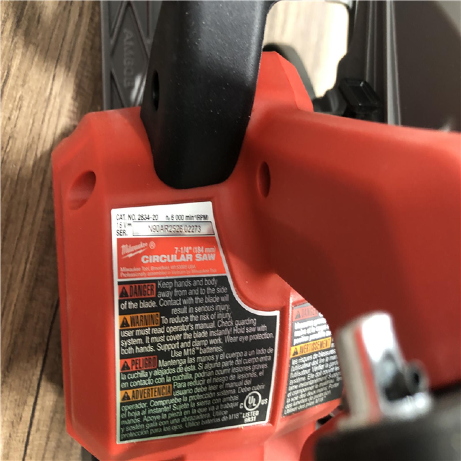 AS-IS Milwaukee FUEL 18V Lithium-Ion Brushless Cordless 7-1/4 in. Circular Saw (Tool-Only)