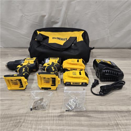 AS-IS DeWalt 20V MAX Atomic Cordless 2 Tool Compact Hammer Drill and Impact Driver Kit