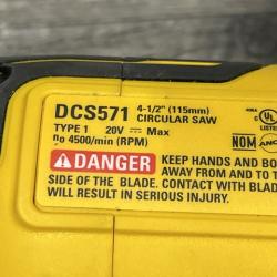 AS-IS DEWALT ATOMIC 20V MAX Cordless Brushless 4-1/2 in. Circular Saw (Tool Only)