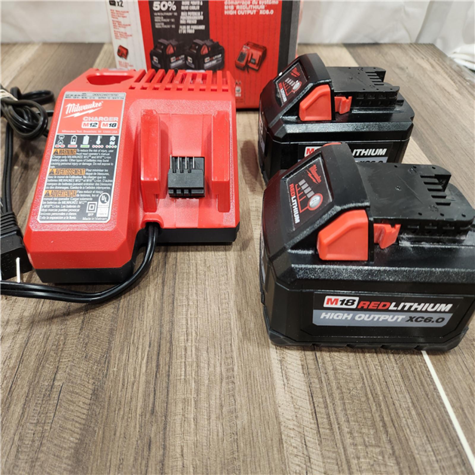 AS-IS Milwaukee M18 Red Lithium High Output XC6.0 System Starter Kit 48-59-1862S