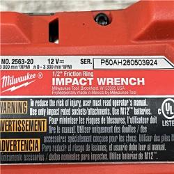 AS-IS Milwaukee FUEL 12V Lithium-Ion Brushless Cordless Stubby 1/2 in. Impact Wrench (Tool-Only)