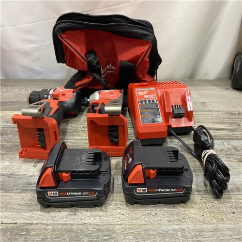 AS-IS Milwaukee 18V Lithium-Ion Brushless Cordless Compact Drill/Impact Combo Kit
