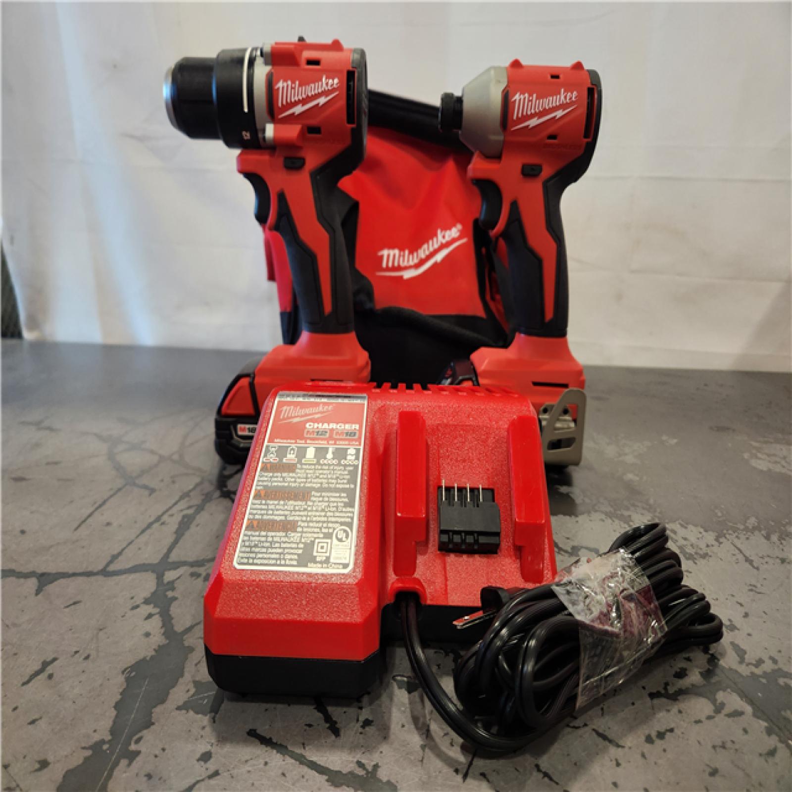 AS-IS- Milwaukee M18 Compact Brushless 2-Tool Combo Kit