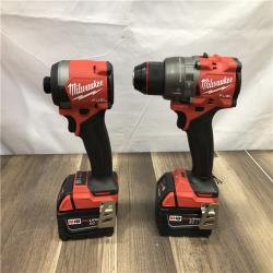 AS-IS Milwaukee FUEL 18V Lithium-Ion Brushless Cordless Hammer Drill and Impact Driver Combo Kit