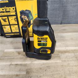 HOUSTON LOCATION - AS-IS Dewalt 20V MAX Lithium-Ion Cordless Green Cross Line Laser (Tool Only) - DCLE34021B