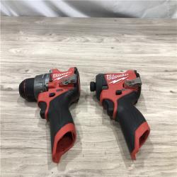 AS-IS Milwaukee M12 FUEL Cordless 2-Tool Combo Kit 3497-22