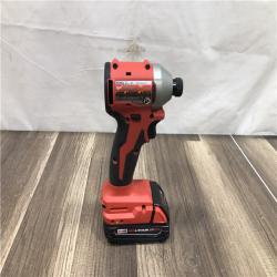 AS-IS Milwaukee 18V Lithium-Ion Brushless Cordless 1/4 in. Impact Driver Kit