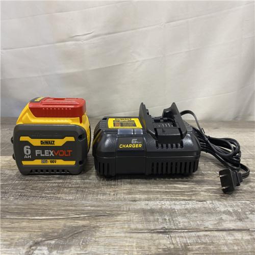 AS-IS DEWALT FLEXVOLT 20V/60V MAX Lithium-Ion 6.0Ah Battery Pack with 6 Amp Output Charger