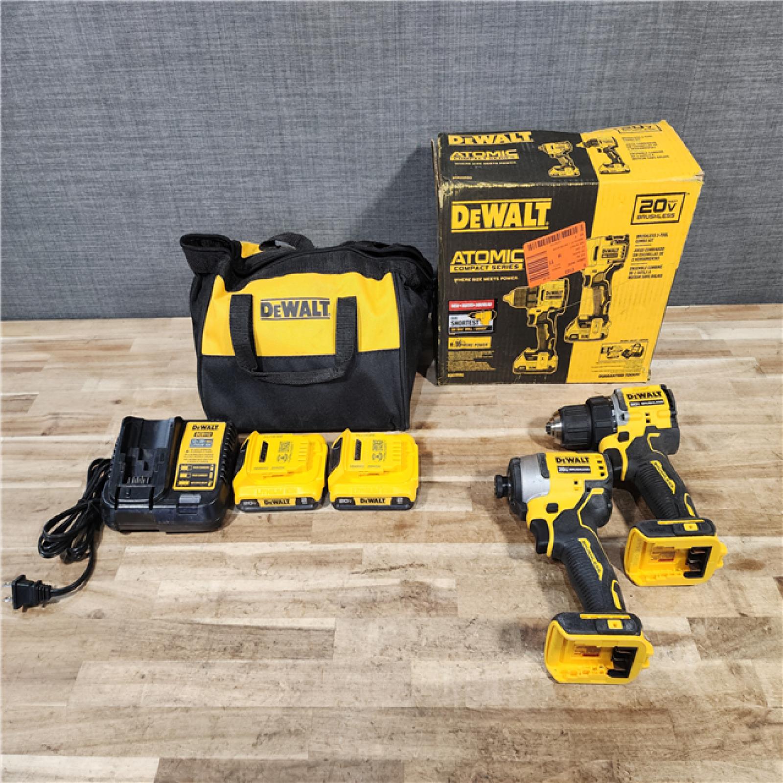 HOUSTON LOCATION - AS-IS DEWALT ATOMIC 20-Volt MAX Lithium-Ion Cordless Combo Kit