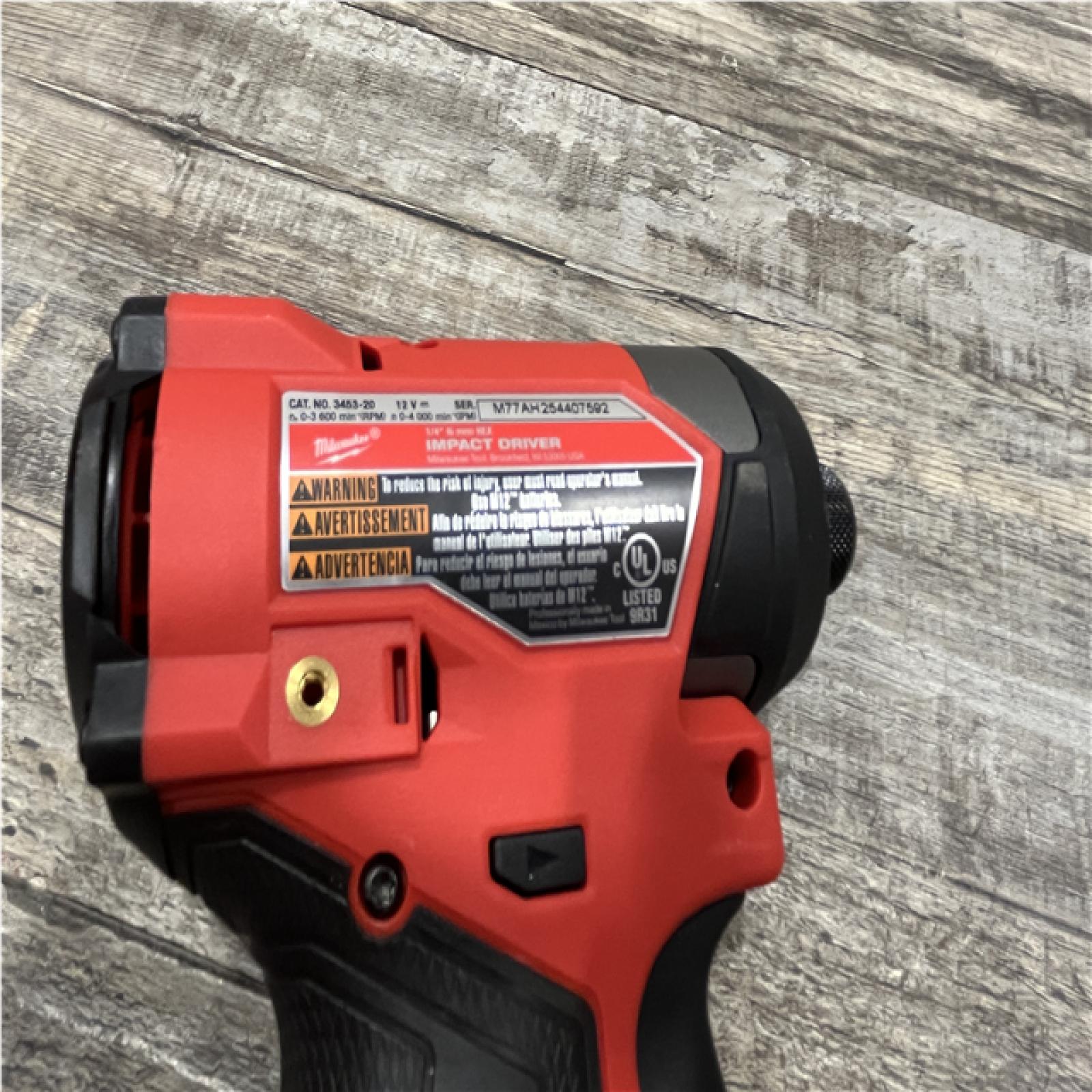 AS-IS Milwaukee FUEL 12-Volt Lithium-Ion Brushless Cordless Hammer Drill and Impact Driver Combo Kit