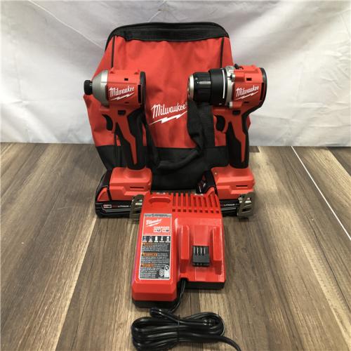 AS-IS Milwaukee 18V Lithium-Ion Brushless Cordless Compact Drill/Impact Combo Kit