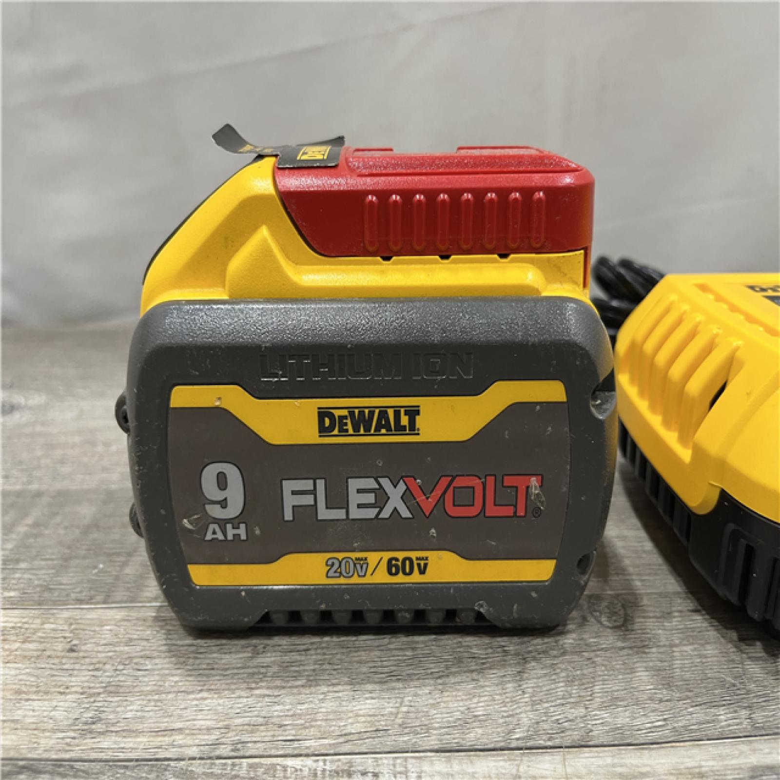 AS-IS DEWALT 20V/60V MAX FLEXVOLT Lithium-Ion 9.0Ah Battery and Charger Starter Kit