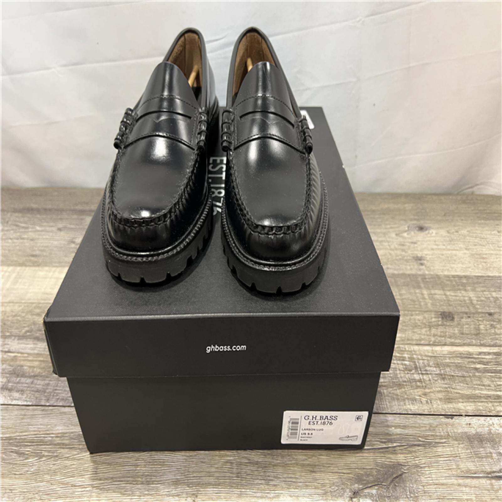 LIKE NEW G.h.bass Men's Larson Lug Weejuns Penny Loafers - Black - SZ 9.5