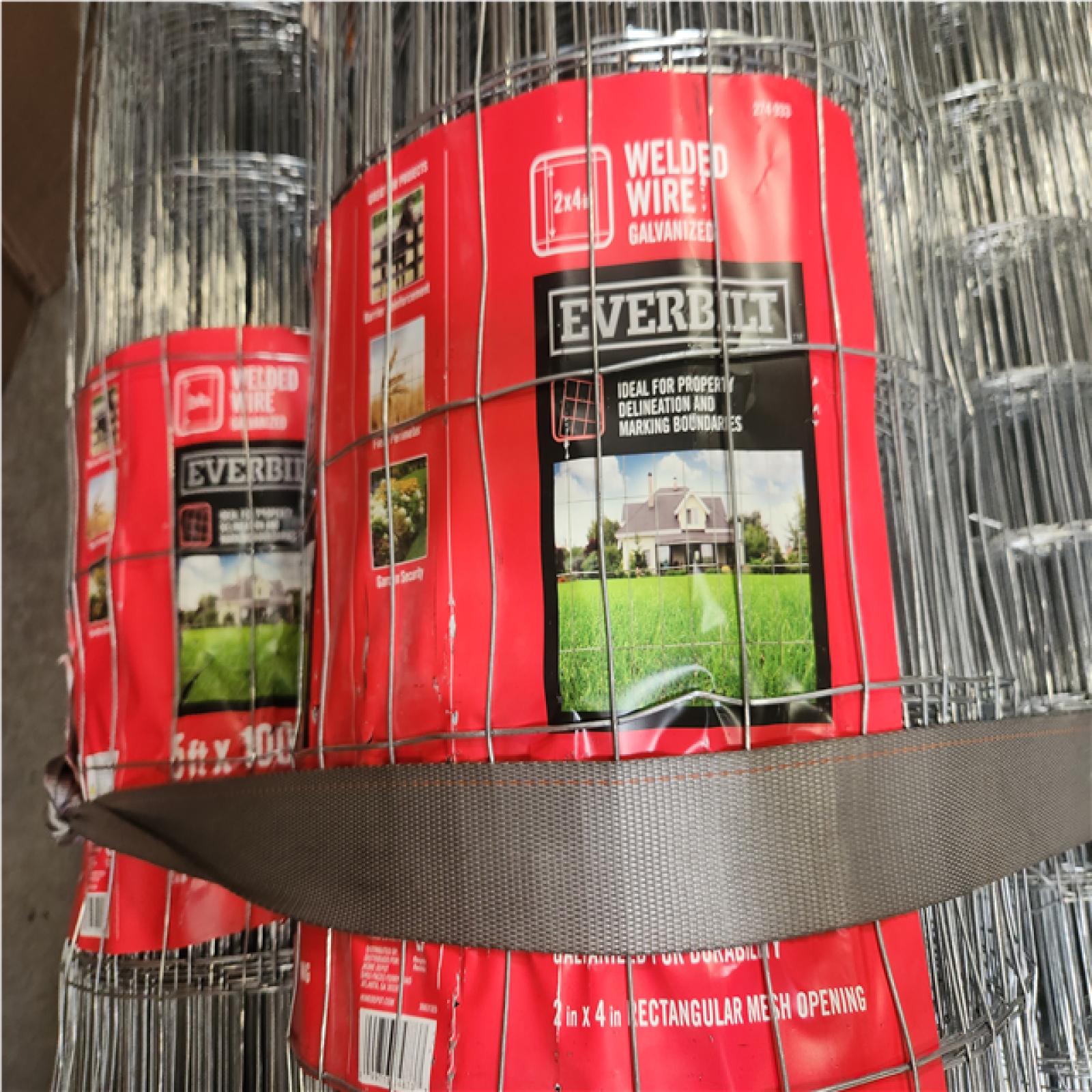 Phoenix NEW Everbilt 5 ft. x 100 ft. 14-Gauge Galvanized Steel Welded Wire Pallet of 4 RV: $660