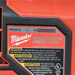 LIKE NEW Milwaukee-2674-22P M18 Short Throw Press Tool Kit W/ Viega PureFlow Jaws