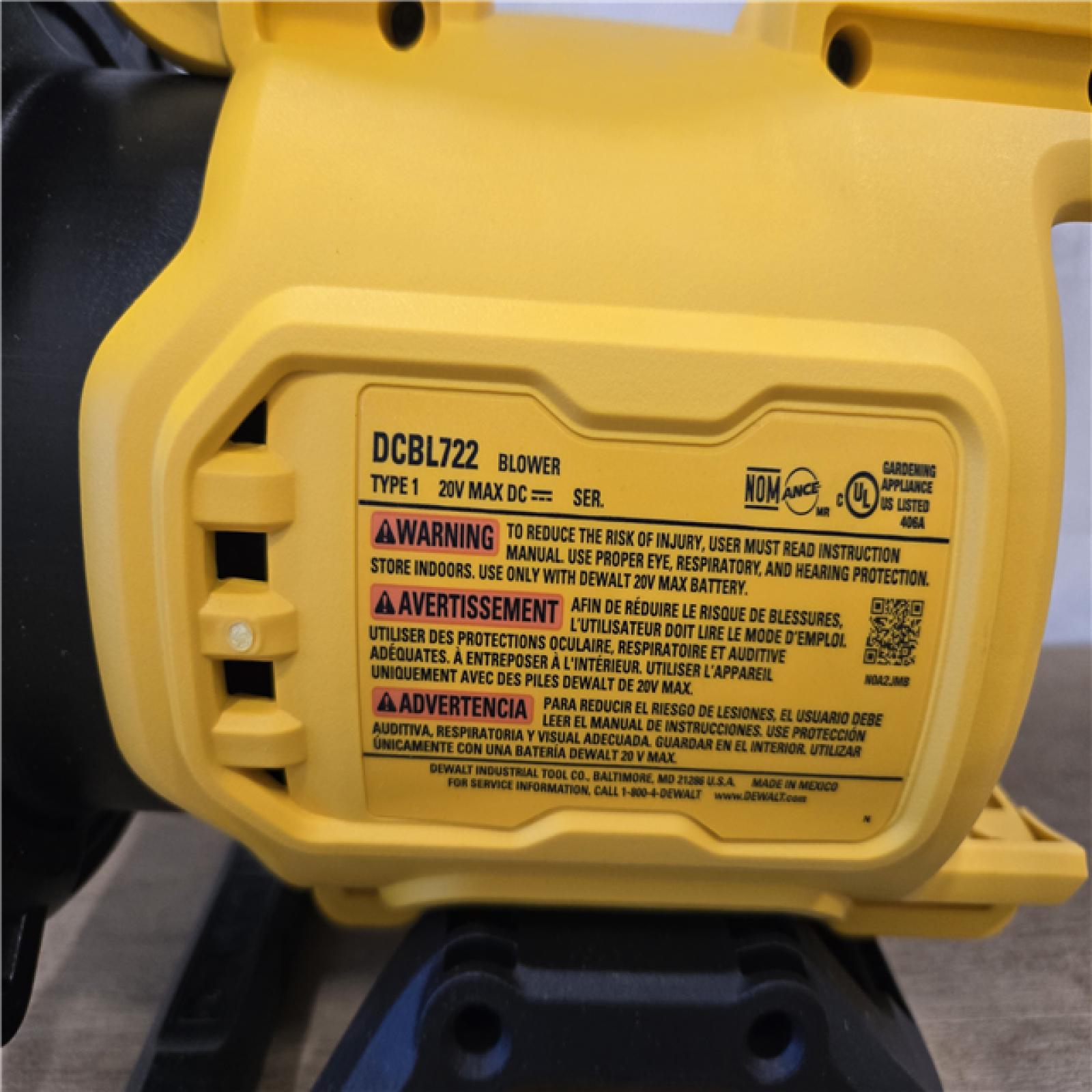 AS-IS DEWALT 20V MAX* XR Brushless Cordless Handheld Blower Kit