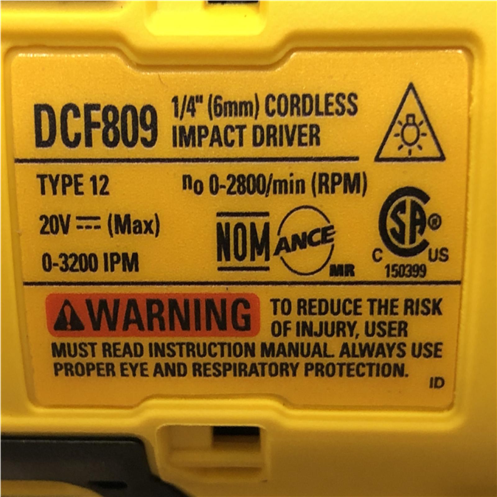 AS-IS Dewalt DCF809 20V MAX Brushless Impact Driver – Tool Only