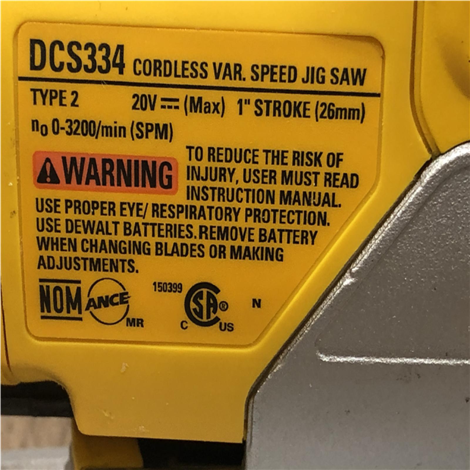 AS-IS DEWALT 20V MAX XR Cordless Brushless Jigsaw (Tool Only)