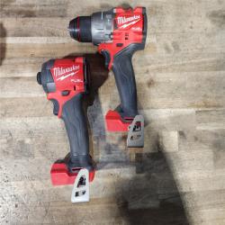 HOUSTON LOCATION - AS-IS MILWAUKEE FUEL 18V Lithium-Ion Brushless Cordless Hammer Drill and Impact Driver Combo Kit
