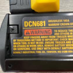 AS-IS DEWALT 20V MAX XR Lithium-Ion Cordless 18-Gauge Narrow Crown Stapler Kit
