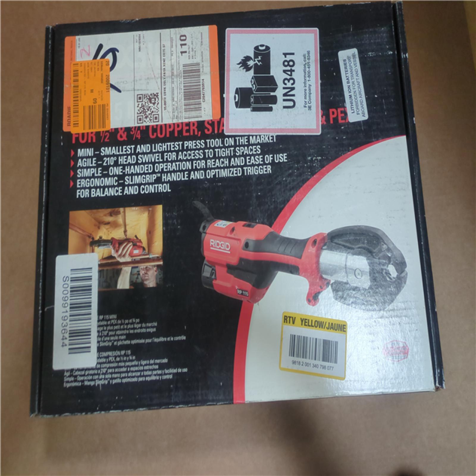 California AS-IS Ridgid Mini Press Tool