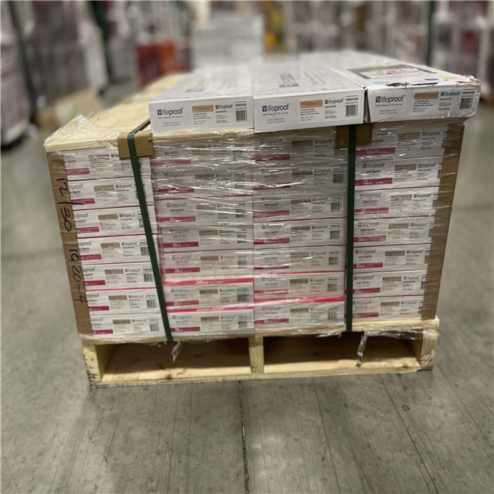 DALLAS LOCATION - Lifeproof Sterling Oak 30 MIL x 8.7 in. W x 48 in. L Click Lock Waterproof Luxury Vinyl Plank Flooring (20.1 sq. ft./case) PALLET-(28 CASES)