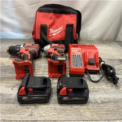 AS-IS Milwaukee 18V Lithium-Ion Cordless Drill Driver/Impact Driver Combo Kit