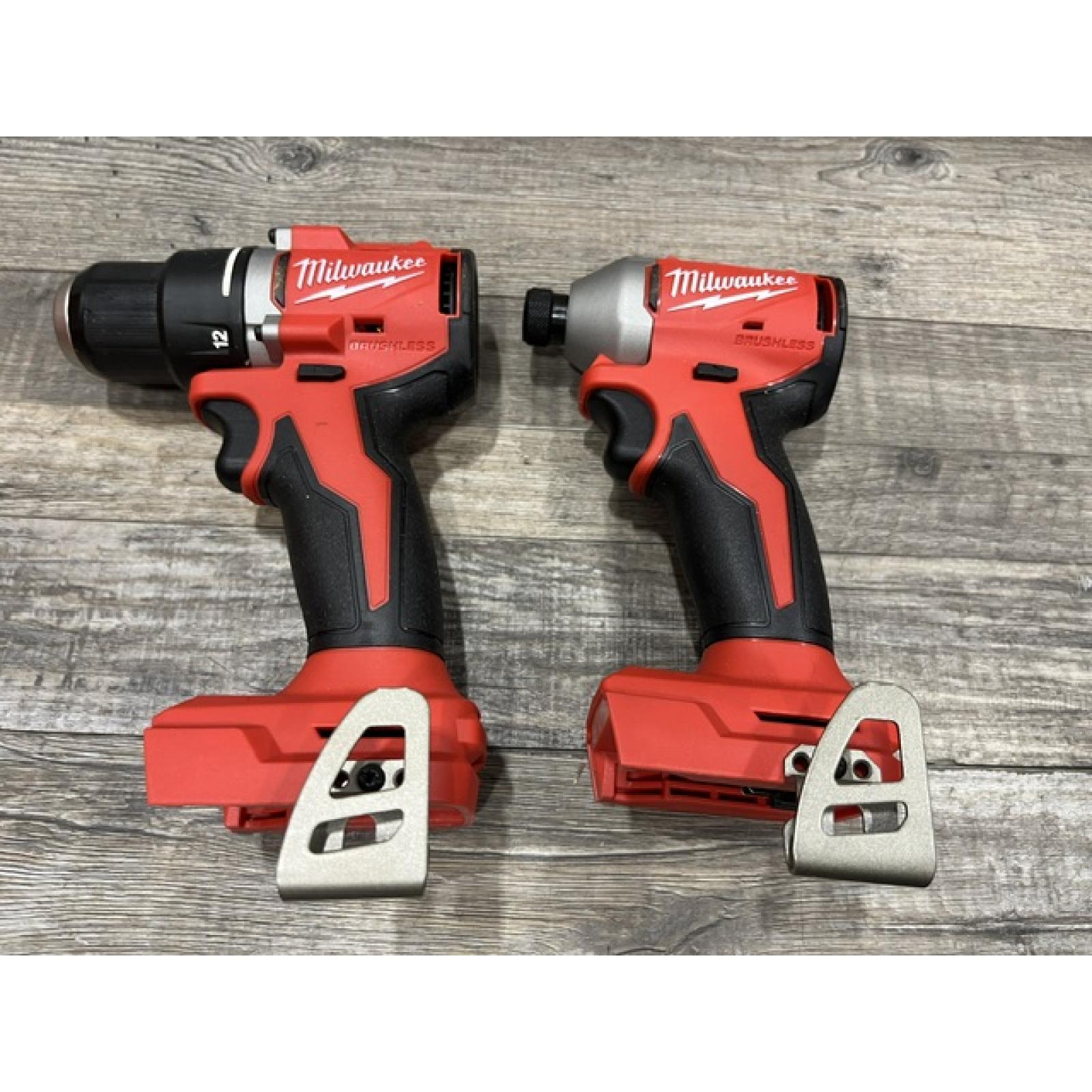 AS-IS Milwaukee 18V Lithium-Ion Brushless Cordless Compact Drill/Impact Combo Kit