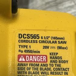AS-IS DEWALT 20V MAX Cordless Brushless 6-1/2 in. Sidewinder Style Circular Saw (Tool Only)