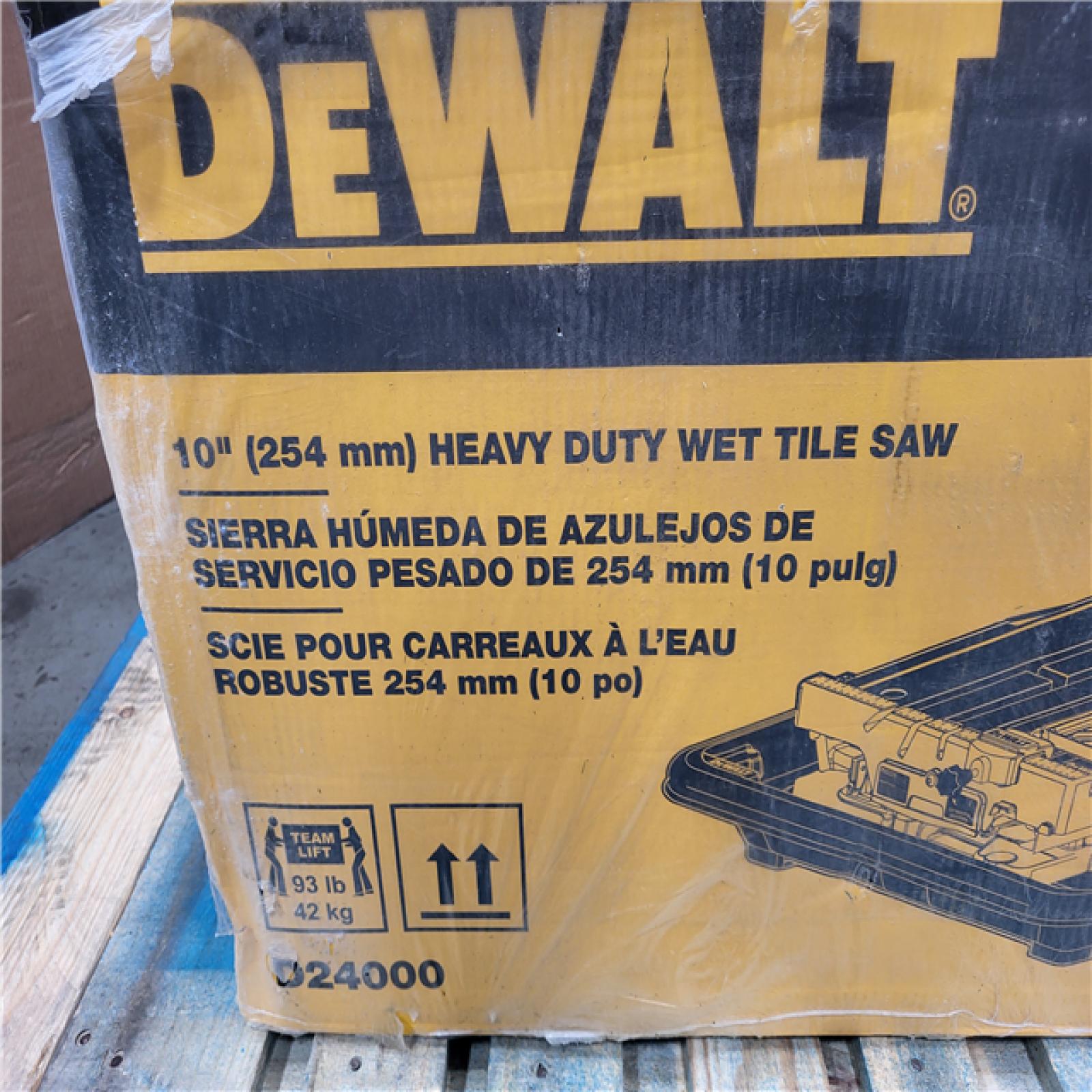 CALIFORNIA AS-IS NEW DEWALT HEAVY DUTY WET TILE SAW