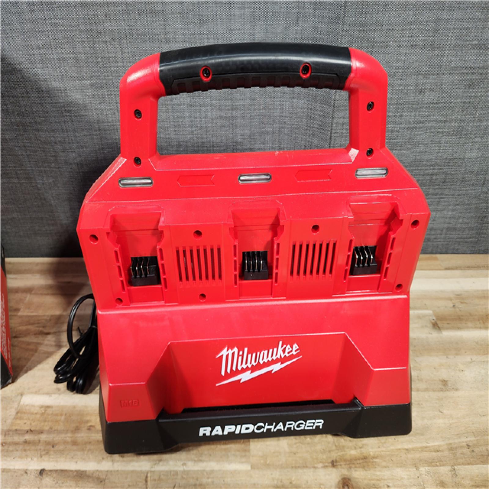 HOUSTON LOCATION - AS-IS Milwaukee 18V Lithium-Ion REDLITHIUM FORGE Starter Kit with (2) 12.0 Ah Battery Pack and PACKOUT 6-Port Rapid Charger