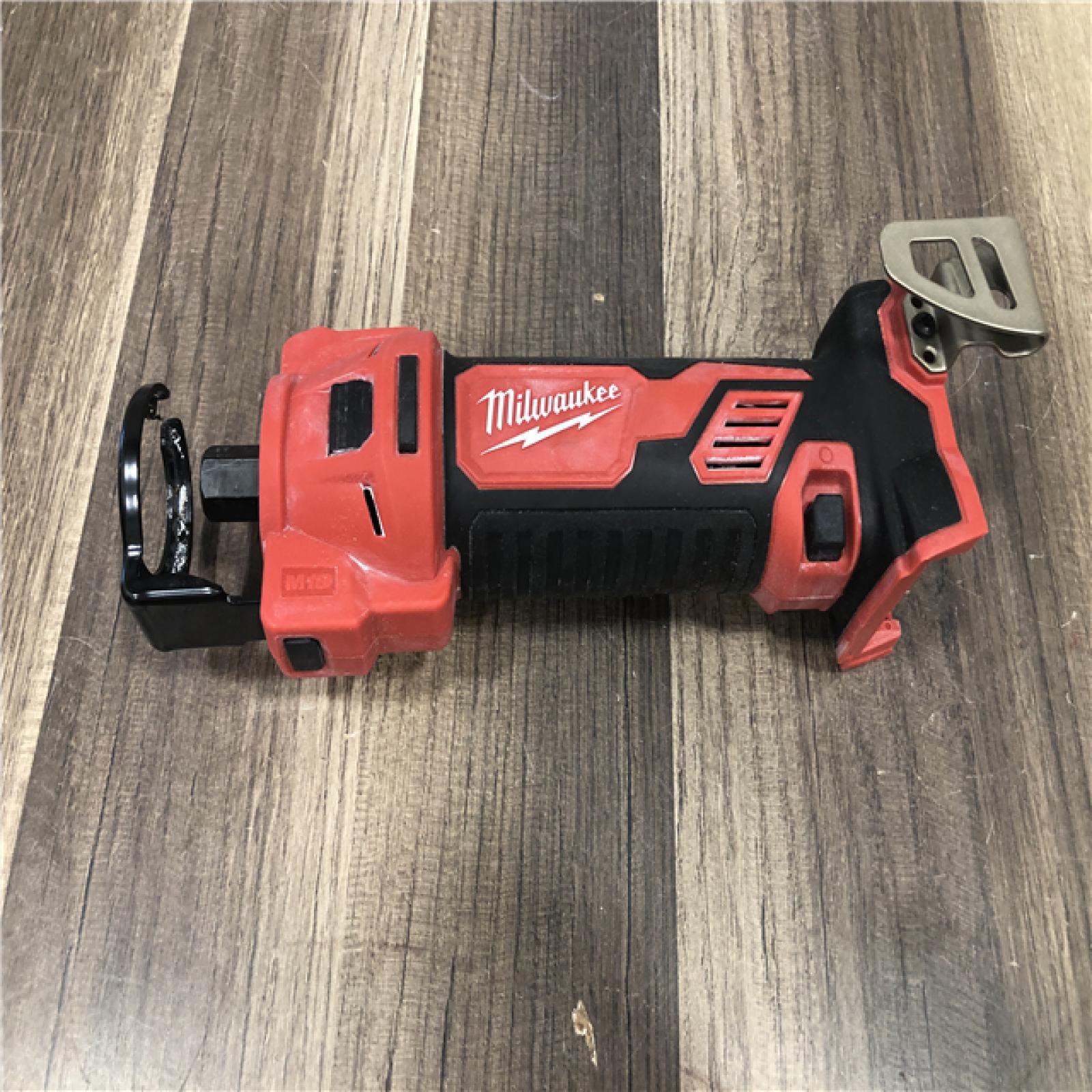 AS-IS Milwaukee 18V Lithium-Ion Cordless Drywall Cut Out Rotary Tool (Tool-Only)