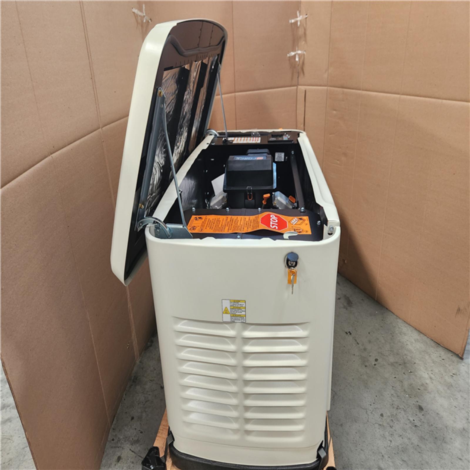 California AS-IS Generac Guardian 22kW Generator (Damage to front)  Includes Automatic Transfer Switch