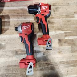 HOUSTON LOCATION - AS-IS Milwaukee 18-Volt Lithium-Ion Brushless Cordless Compact Hammer Drill/Impact Combo Kit