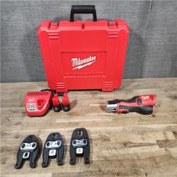 HOUSTON LOCATION - AS-IS M12 12-Volt Lithium-Ion Force Logic Cordless Press Tool Kit (3 Jaws Included) with Two 1.5 Ah Battery and Hard Case