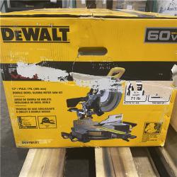 As-Is- DEWALT 60V Lithium-Ion 12 in. Cordless Sliding Miter Saw Kit with 9.0Ah Battery Pack