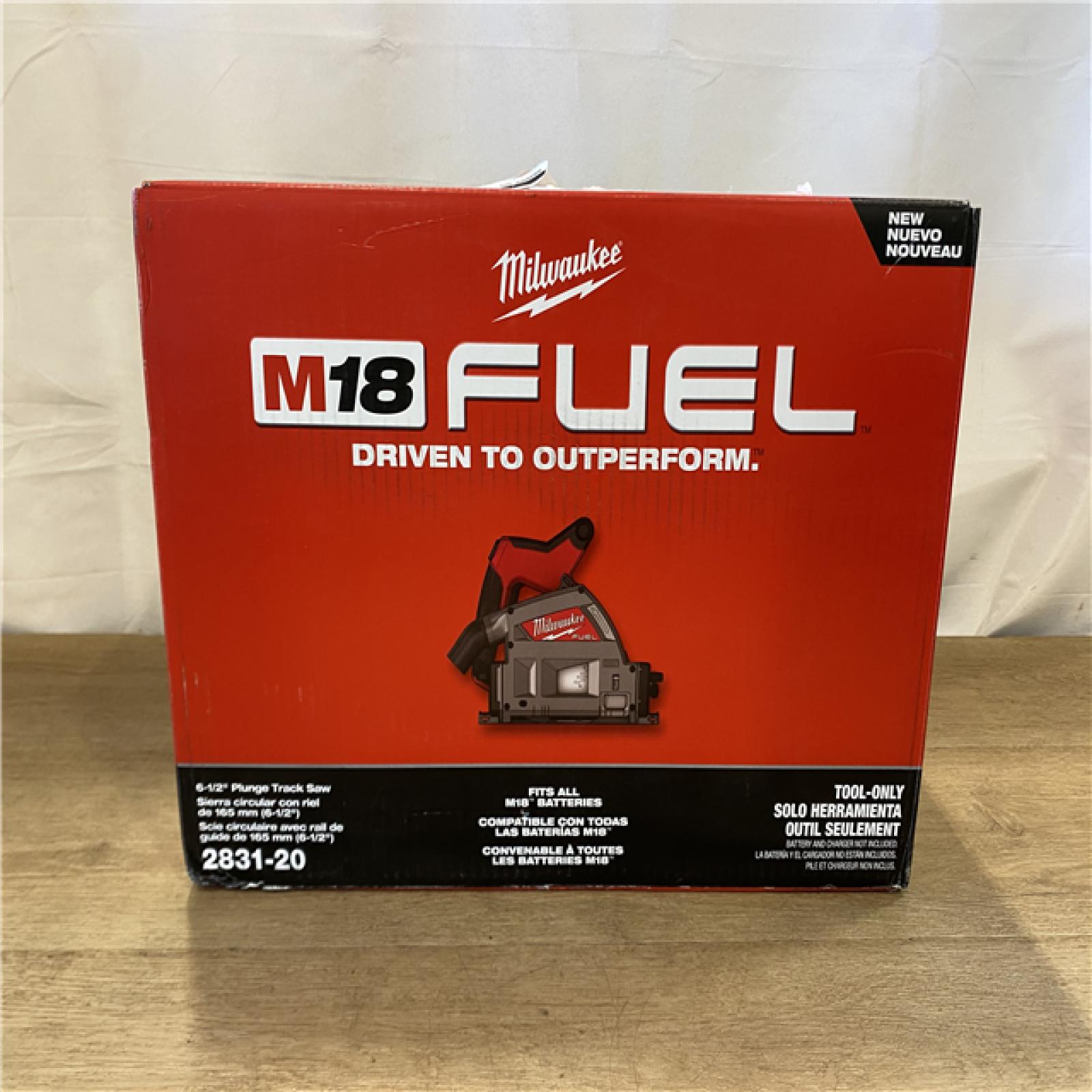 NEW! Milwaukee FUEL 18V Lithium-Ion Cordless Brushless 6-1/2 in. Plunge Cut Track Saw (Tool-Only)