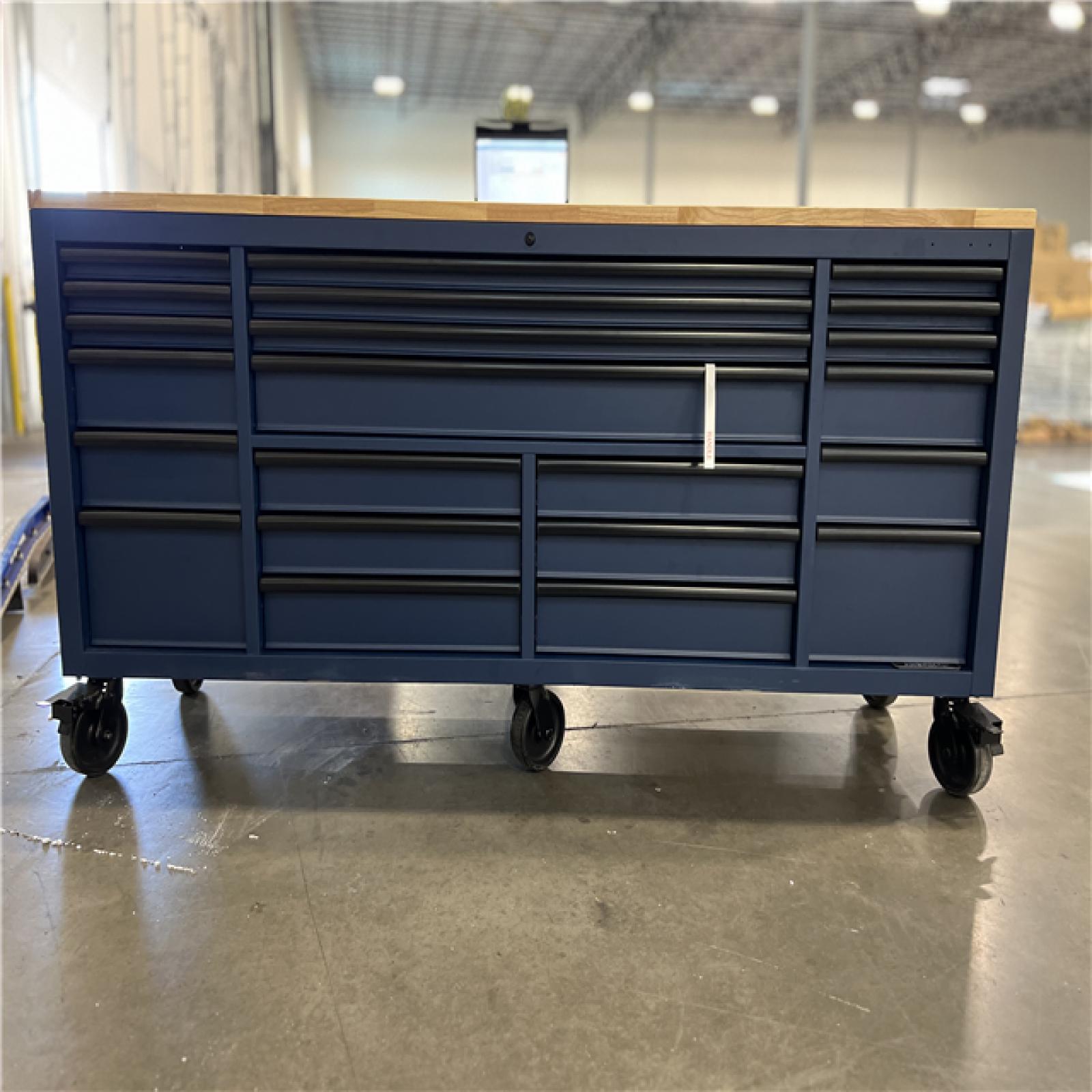 Tool Storage Heavy Duty 84 in. W Matte Blue Mobile Workbench Cabinet Tool Storage Heavy Duty 84 in. W Matte Blue Mobile Workbench Cabinet