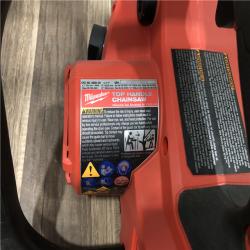 AS-IS Milwaukee FUEL 14 in. 18V Lithium-Ion Brushless Cordless Battery Top Handle Chainsaw (Tool Only)