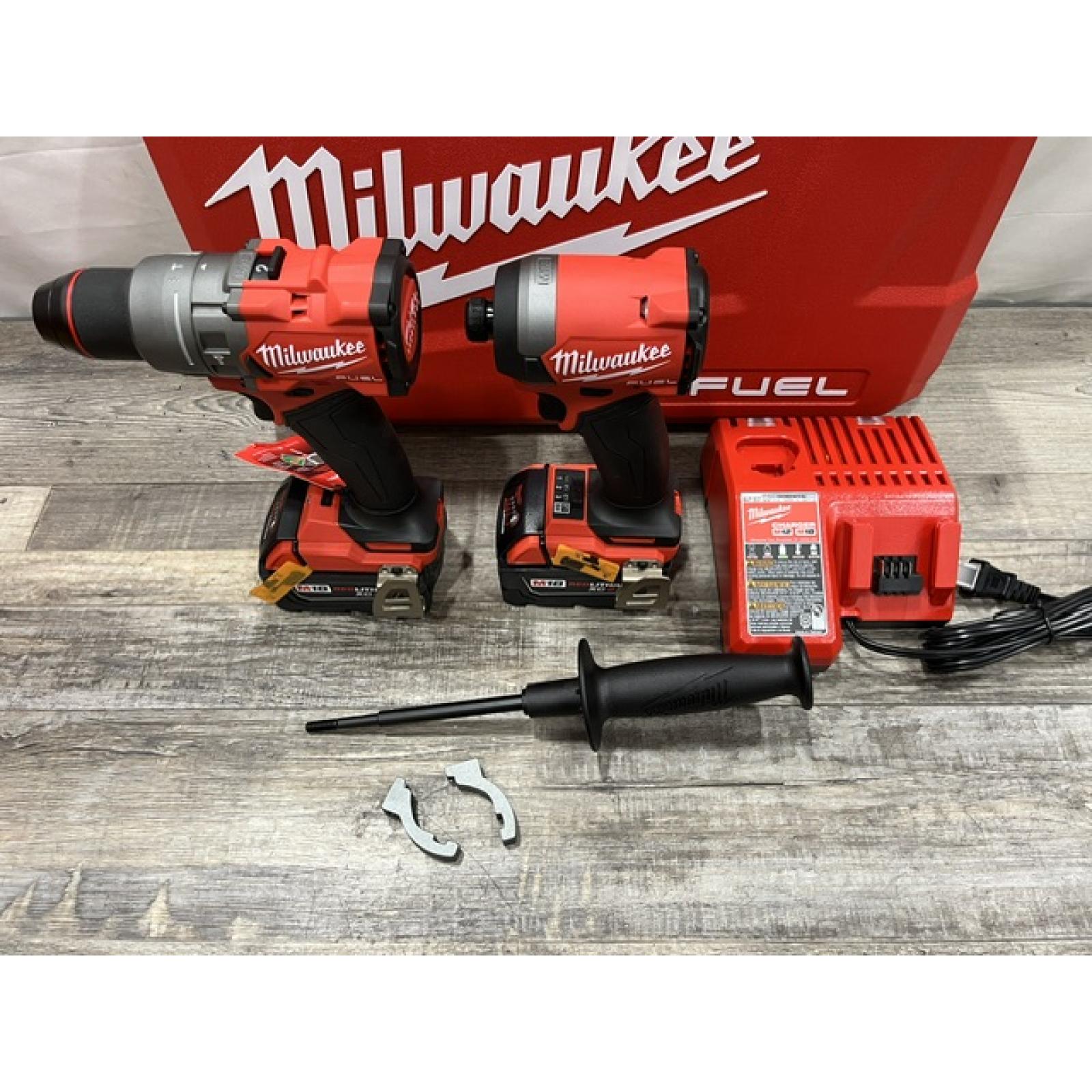 NEW - Milwaukee FUEL 18V Lithium-Ion Brushless Cordless Hammer Drill and Impact Driver Combo Kit