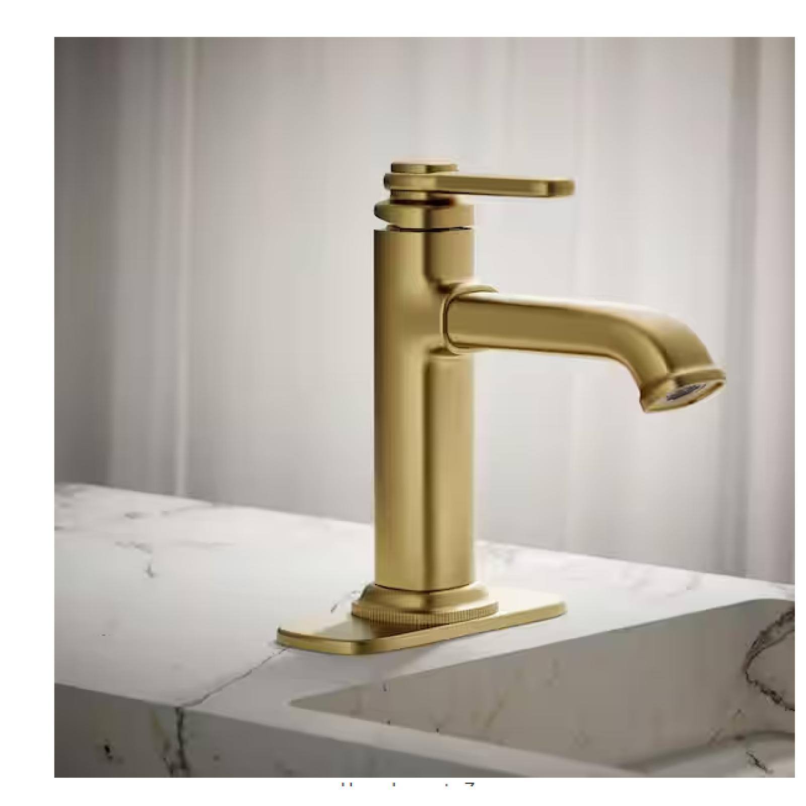 DALLAS LOCATION - KOHLER Numista Single-Handle Single Hole Bathroom Faucet in Vibrant Brushed Moderne Brass