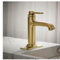 DALLAS LOCATION - KOHLER Numista Single-Handle Single Hole Bathroom Faucet in Vibrant Brushed Moderne Brass