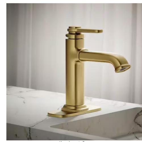 DALLAS LOCATION - KOHLER Numista Single-Handle Single Hole Bathroom Faucet in Vibrant Brushed Moderne Brass