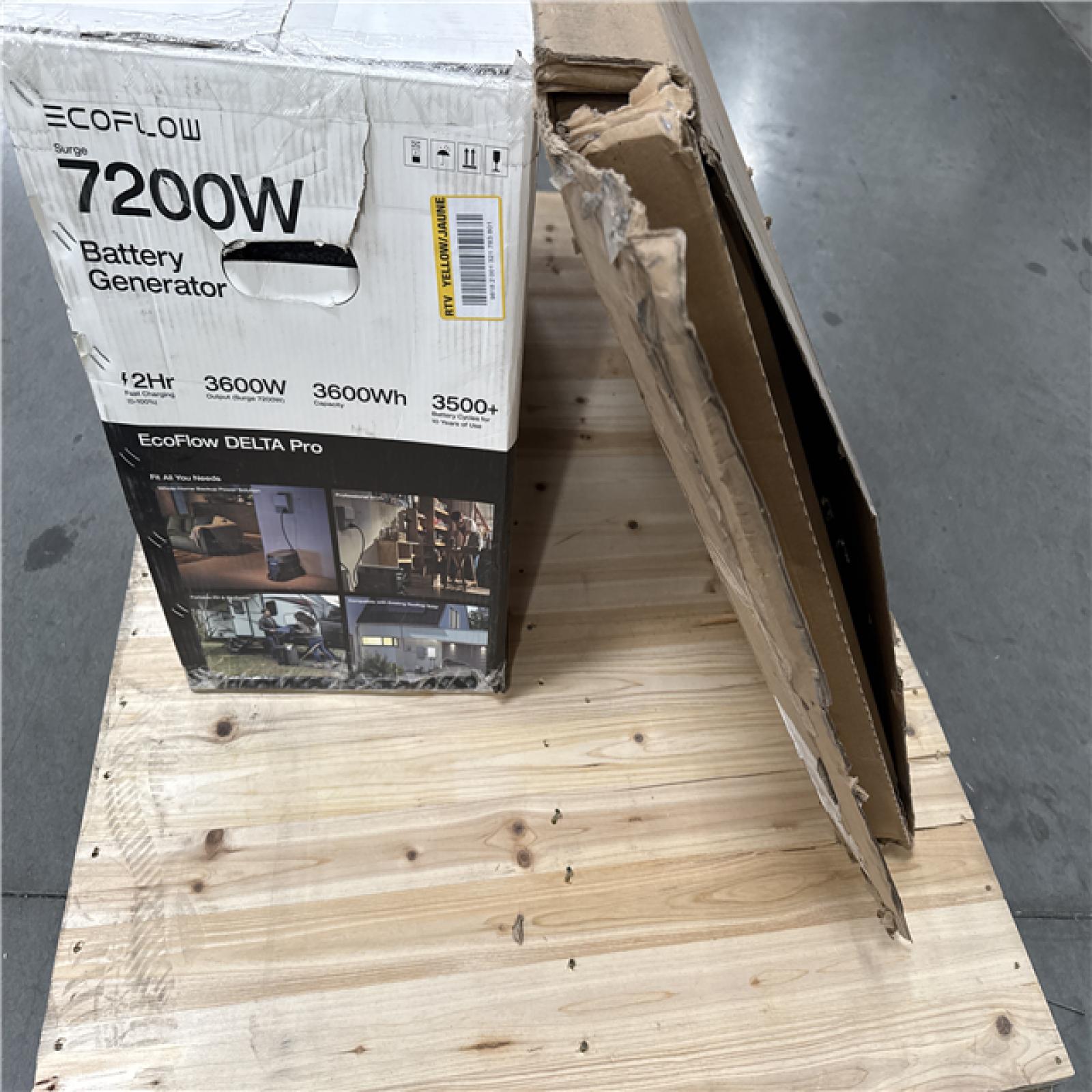 California AS-IS Ecoflow 7200W Battery Generator w/Solar Panel (Damaged Boxes)