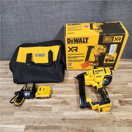 HOUSTON LOCATION - AS-IS DEWALT 20V MAX XR Lithium-Ion Cordless 18-Gauge Narrow Crown Stapler Kit