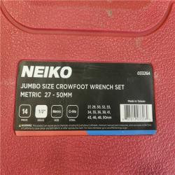 Phoenix NEW NEIKO 1/2 in. Drive Jumbo Metric Crowfoot Wrench Set  27 mm to 50 mm  Cr-Mo Steel (14-Piece)
