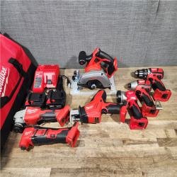 HOUSTON LOCATION - AS-IS (APPEARS LIKE NEW) M18 18-Volt Lithium-Ion Cordless Combo Kit 7-Tool with 2-Batteries  Charger and Tool Bag