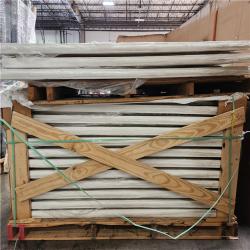 Phoenix AS-IS Veranda Linden 6 ft. H x 6 ft. W Windham Privacy Panel White (Unassembled) Pallet (23-Pieces)