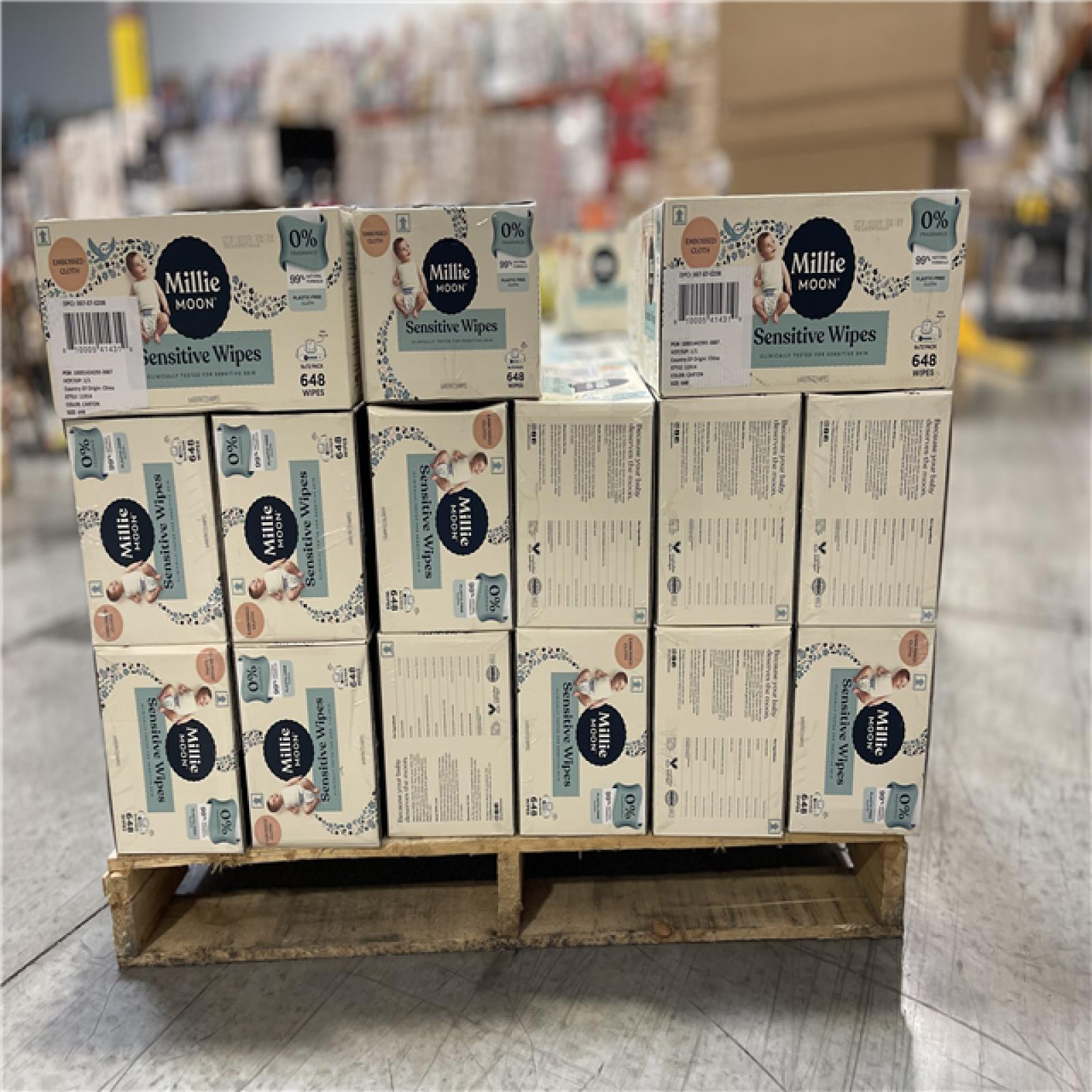 DALLAS LOCATION- Millie Moon Sensitive Wipes PALLET-(51 CASES)